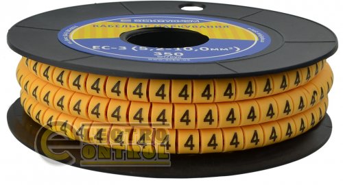 Маркування для кабелю Аско-Укрем A0150080031 EC-3 5,2-10,0 мм² символ "4"