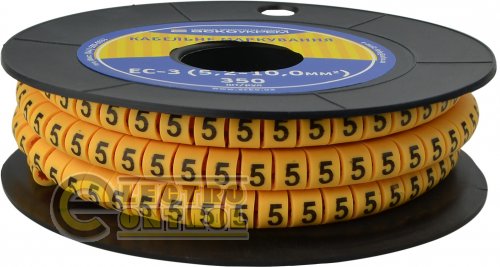 Маркировка для кабеля Аско-Укрем A0150080035 EC-3 5,2-10,0 мм² символ "5"