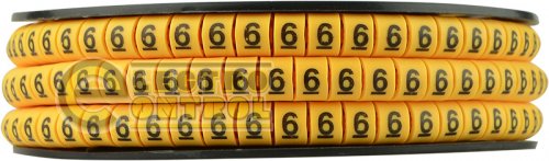 Маркування для кабелю Аско-Укрем A0150080038 EC-2 3,1-8,0 мм² символ "6"