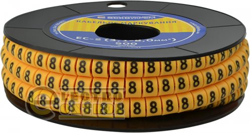 Маркування для кабелю Аско-Укрем A0150080046 EC-2 3,1-8,0 мм² символ "8"