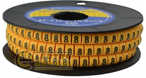Маркировка для кабеля Аско-Укрем A0150080047 EC-3 5,2-10,0 мм² символ "8"