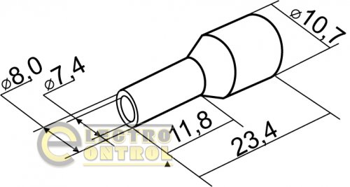 Наконечники Аско-Укрем A0060010160 трубчатые НТ 25,0-12 красные 100 шт.