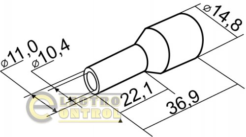 Наконечники Аско-Укрем A0060010161 трубчатые НТ 50,0-22 красные 100 шт.