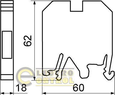 Клеммник Аско-Укрем A0130010027 JXB 35/35 синий