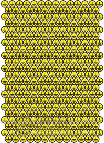 Знак Аско-Укрем SES02005 "заземлення" (на листе 297 шт)