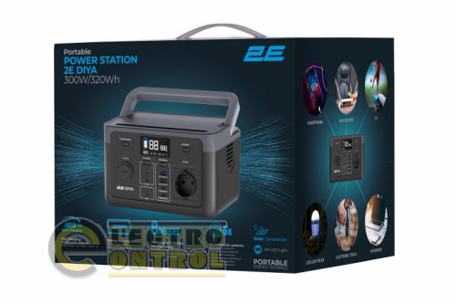 2E Аккумулятор портативный литий-ионный, электростанция Diya, 300 Вт, 320 Вт/ч, быстрая зарядка