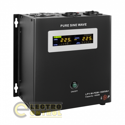 ДБЖ з правильною синусоїдою 24V LPY-W-PSW-1500VA+(1050Вт)10A/15A