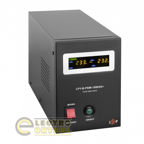 ДБЖ з правильною синусоїдою 24V LPY-B-PSW-1500VA+(1050Вт) 10A/15A
