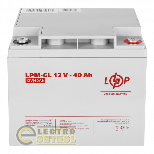 Акумулятор гелевий LPM-GL 12V - 40 Ah