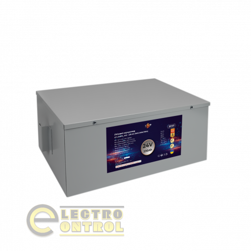 Акумулятор LP LiFePO4 24V (25,6V) - 230 Ah (5888Wh) (BMS 200A/100A) металл