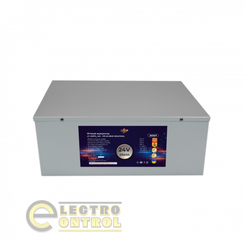 Акумулятор LP LiFePO4 24V (25,6V) - 230 Ah (5888Wh) (BMS 200A/100A) металл