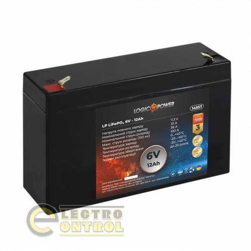 Акумулятор LP LiFePO4 6V - 12 Ah