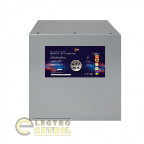Аккумулятор LP LiFePO4 48V (51,2V) - 230 Ah (11776Wh) (BMS 200A/100A) металл