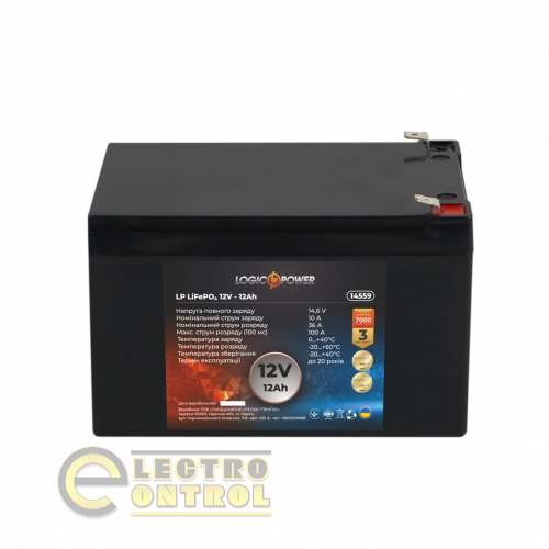 Акумулятор LP LiFePO4 12V (12,8V) - 12 Ah (154Wh)
