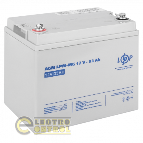 Акумулятор мультигелевий LPM-MG 12V - 33 Ah