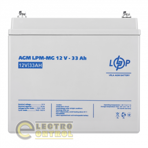 Акумулятор мультигелевий LPM-MG 12V - 33 Ah
