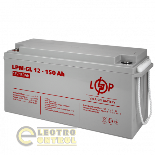 Аккумулятор гелевый LPM-GL 12V - 150 Ah