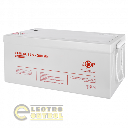 Аккумулятор гелевый LPM-GL 12V - 280 Ah