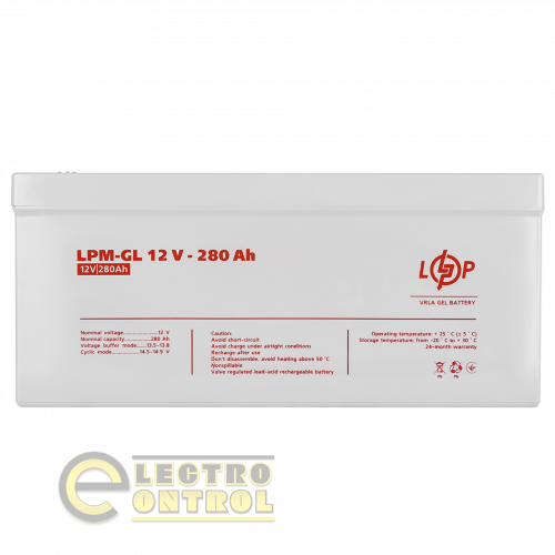 Аккумулятор гелевый LPM-GL 12V - 280 Ah