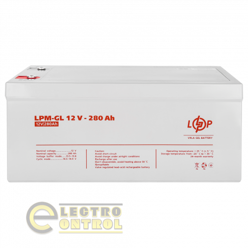 Аккумулятор гелевый LPM-GL 12V - 280 Ah