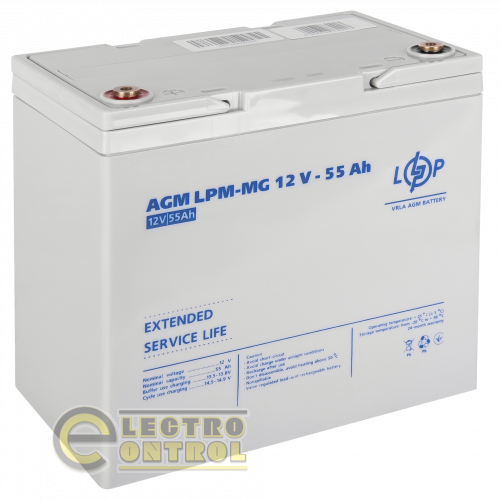 Акумулятор мультигелевий LPM-MG 12V - 55 Ah
