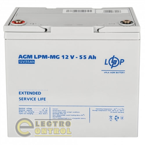 Акумулятор мультигелевий LPM-MG 12V - 55 Ah