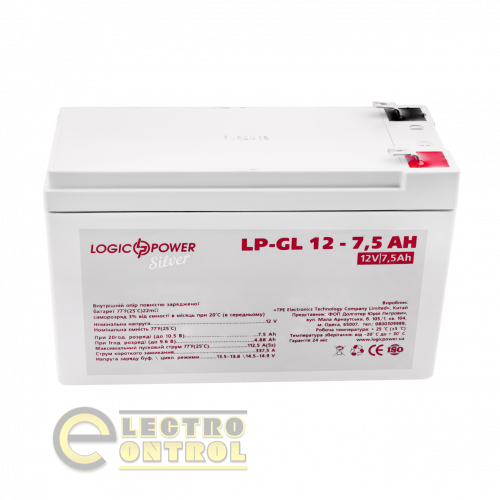 Аккумулятор гелевый LP-GL 12V - 7.5 Ah Silver