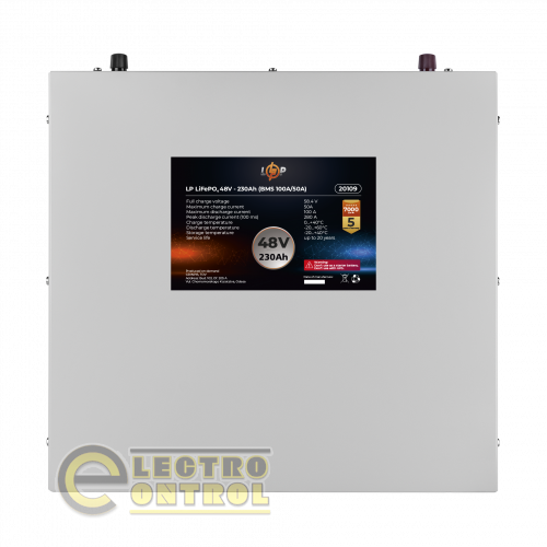 Аккумулятор LP LiFePO4 48V (51,2V) - 230 Ah (11776Wh) (BMS 100A/50A) металл