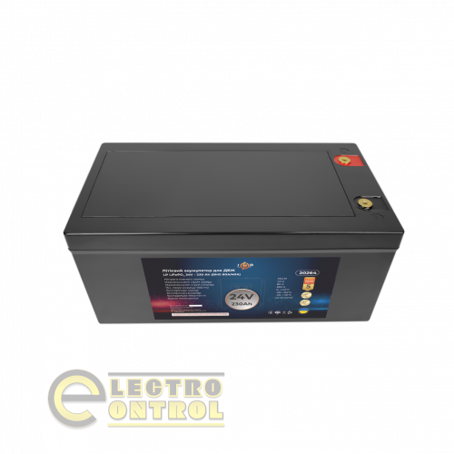 Аккумулятор LP LiFePO4 24V (25,6V) - 230 Ah (5888Wh) (BMS 80A/40A) пластик для ИБП
