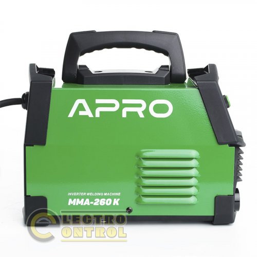 Зварювальний апарат інверторний APRO MMA-260 K ел.4мм кейс