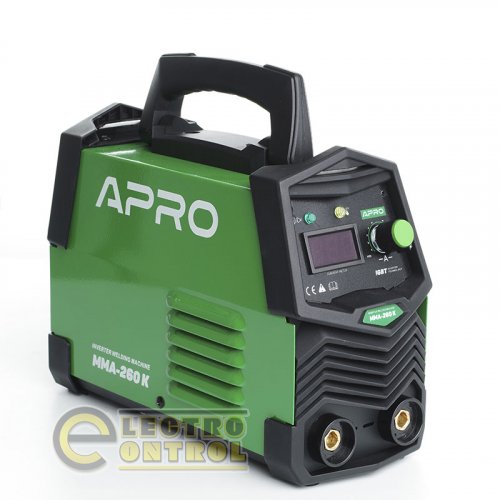 Зварювальний апарат інверторний APRO MMA-260 K ел.4мм кейс