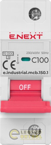 Автоматический выключатель однополюсный 1Р 100А C E.Next e.industrial.mcb.150.1.C100
