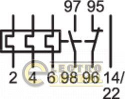 Реле тепловое Hager к контакторам EV018...EV038 1НВ+1НЗ 24-32А EVB032B