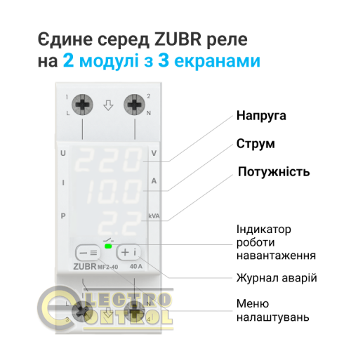 Многофункциональное реле ZUBR MF2-40