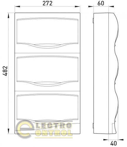 Щит модульный E.next на 36 мод e.plbox.stand.n.36mU навесной Multusan