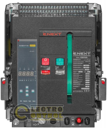 Воздушный автоматический выключатель Enext e.industrial.acb.2000D.1000 выкатной 0.4кВ 3Р электронный расцепитель мотор-привод и РН