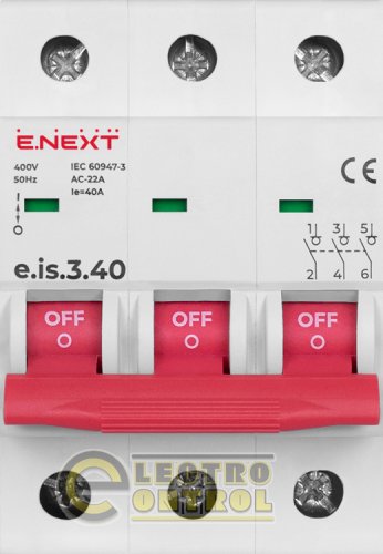 Выключатель нагрузки Enext e.is.3.40 3р 40А