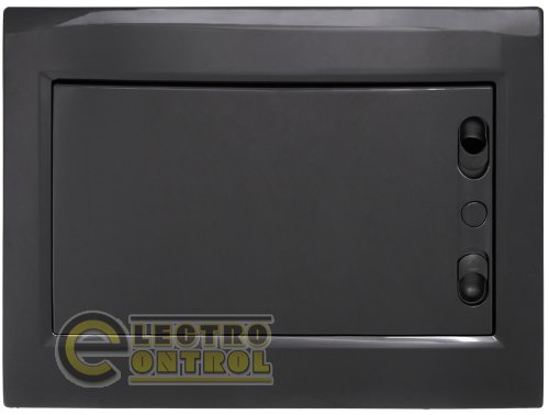 Щит Enext пластиковий на 12 модулів e.plbox.pro.n.12b.black навісний чорний з непрозорими дверцятами IP40
