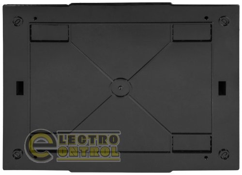 Щит Enext пластиковий на 12 модулів e.plbox.pro.n.12b.black навісний чорний з непрозорими дверцятами IP40