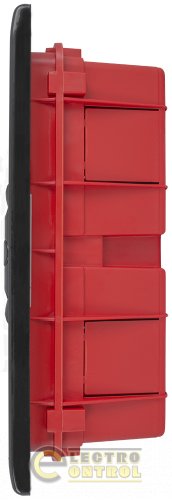 Щит Enext пластиковый на 12 модулей e.plbox.pro.w.12b.black встраиваемый черный с непрозрачной дверцей IP40