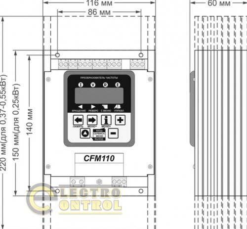 Преобразователь частоты АС Привод CFM110 0.18кВт
