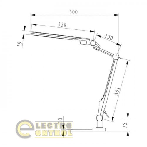 Светильник настольный LED EBRU 10W чёрный