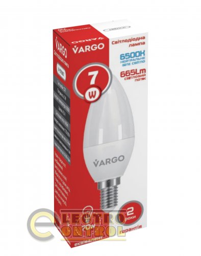 LED лампа VARGO C37 7W E14 665lm 6000K