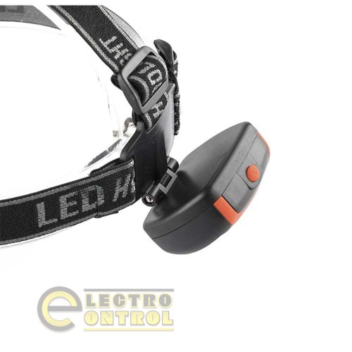 Світлодіодний ліхтарик налобний пластиковий LED COB АААх3шт розмір 65х45mm
