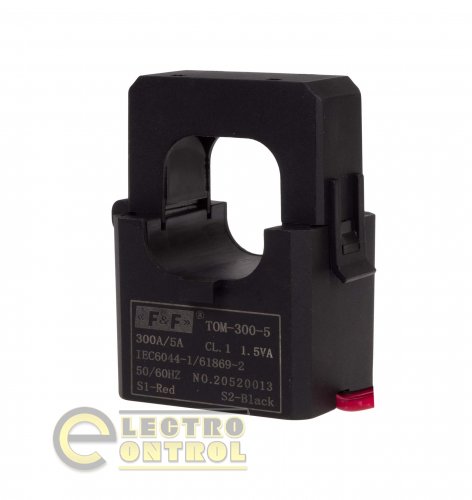 Трансформатор тока F&F TOM-300-5 с разборным сердечником 300/5