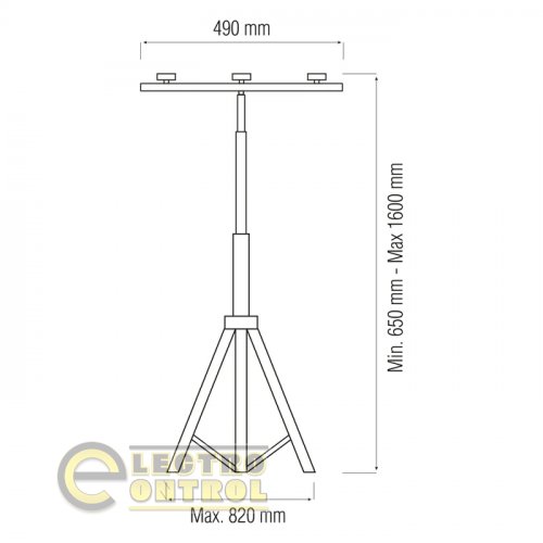Підставка під прожектор подвійна TRIPOD DOUBLE 107-001-0002-010