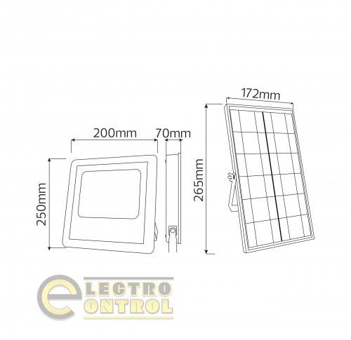 Прожектор светодиодный с солнечной панелью TIGER-40 40W 6400K 068-012-0040-010
