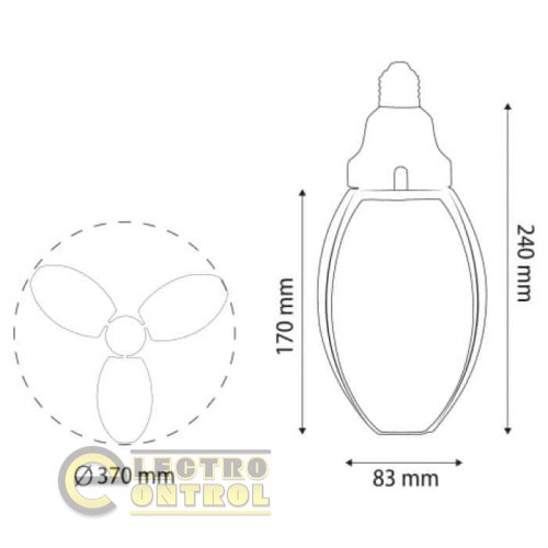 Светодиодная лампа Horoz TRIO-R 36W Е27 6400К 001-065-0036-010