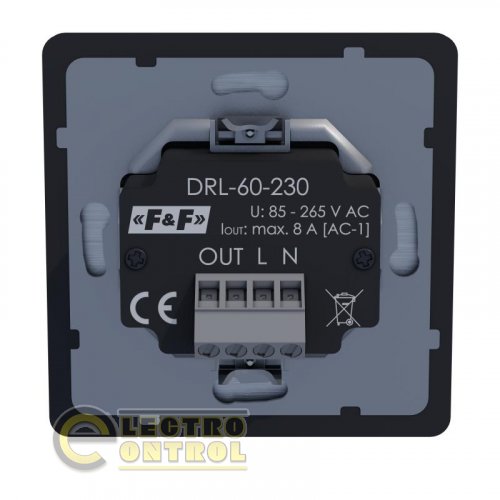 Лазерный датчик движения F&F DRL-60-230-9 230В чёрный