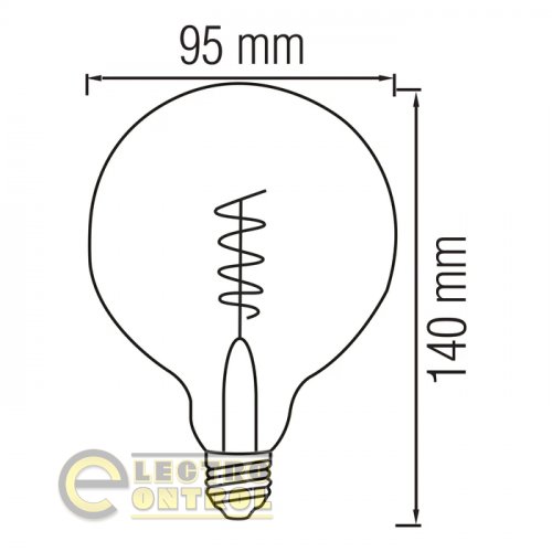 Светодиодная лампа Horoz FILAMENT RUSTIC GLOBE S 6W E27 2000К 001-072-0006-010